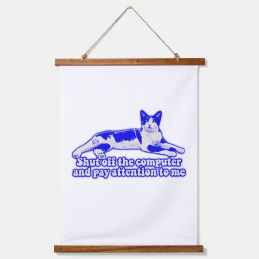 Funny grumpy cat meme voor katteneigenaars en -lie hangend wandkleed (Voorkant)