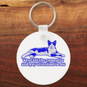 Funny grumpy cat meme voor katteneigenaars en -lie sleutelhanger (Voorkant)