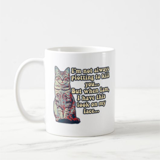 Funny grumpy cat meme voor kattenliefhebbers en ei koffiemok (Links)