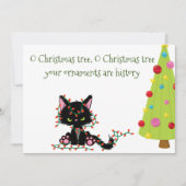 Funny Grumpy Cat of Kerstmis Feestdagenkaart (Voorkant)