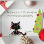 Funny Grumpy Cat of Kerstmis Feestdagenkaart<br><div class="desc">Dit ontwerp kan op het gebied worden gepersonaliseerd dat door de foto en/of tekst te veranderen wordt verstrekt. Of het kan worden aangepast door de klik te kiezen om verdere optie aan te passen en de kleur van de achtergrond te schrappen of te veranderen, tekst toe te voegen, de tekstkleur...</div>