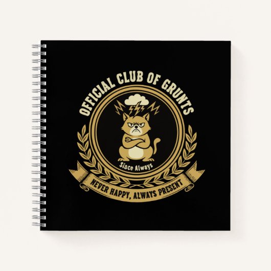  Funny Grumpy Cat | Official Club of Grunts Sarcas Notitieboek (Voorkant)