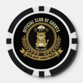  Funny Grumpy Cat | Official Club of Grunts Sarcas Poker Chips (Voorkant)
