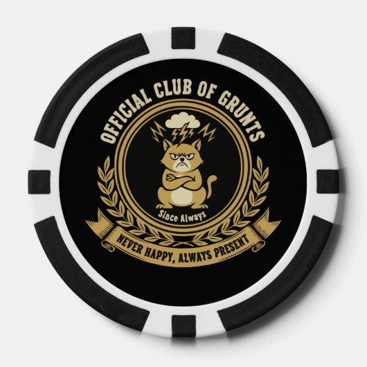  Funny Grumpy Cat | Official Club of Grunts Sarcas Poker Chips (Voorkant)