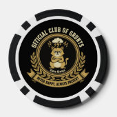  Funny Grumpy Cat | Official Club of Grunts Sarcas Poker Chips (Achterkant)