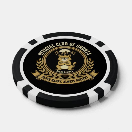  Funny Grumpy Cat | Official Club of Grunts Sarcas Poker Chips (Enkel)