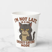 Funny Grumpy Cat Paper Cup Wrap Papieren Bekers (Voorkant)