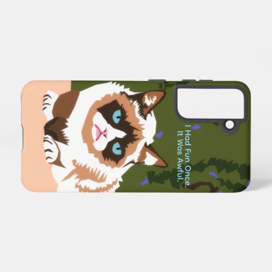 Funny Grumpy Cat Samsung Galaxy Case Samsung Galaxy Hoesje (Achterkant horizontaal)