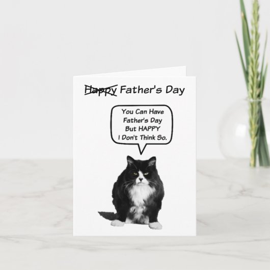 Funny Grumpy Cat Vaderdag Card Kaart (Voorkant)