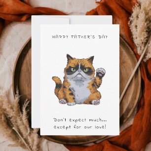 Funny Grumpy Cat Vaderdag Card Kaart
