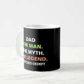 Funny Grumpy Dad Quote Typografie Koffiemok (Voorkant links)