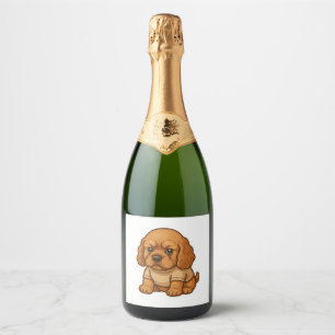 Funny Grumpy Dog Gepersonaliseerd Geschenk Custom  Sparkling Wijnetiket