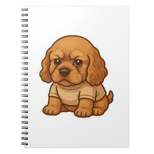 Funny Grumpy Dog Persoonlijk Cadeau Custom T-shirt Notitieboek (Voorkant)