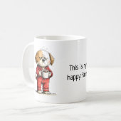 Funny Grumpy Dog - This Is My Happy Face Koffiemok (Voorkant links)