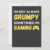 Funny Grumpy Gamer Quote Design Kaart (Voorkant)
