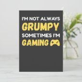 Funny Grumpy Gamer Quote Design Kaart (Staand voorkant)