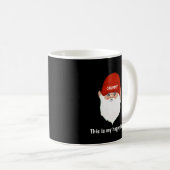 Funny Grumpy Gnome Face op Black Koffiemok (Voorkant rechts)