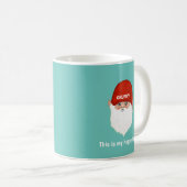 Funny Grumpy Gnome Face over Blauwgroen Koffiemok (Voorkant rechts)