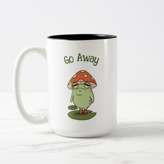 Funny Grumpy "Go Away" kikkervis Mok (Links)