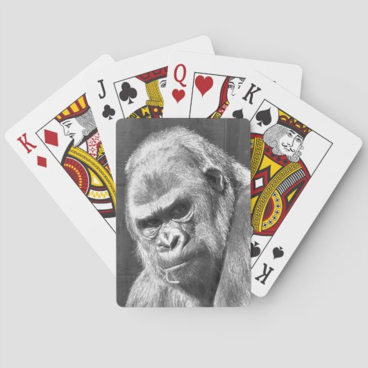 FUNNY GRUMPY GORILLA POKERKAARTEN (Achterkant)