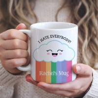 Funny Grumpy Kawaii Cloud en Rainbows