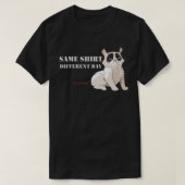 Funny Grumpy Kitten Zelfde shirt Andere dag Grump (Design voorkant)
