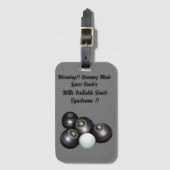 Funny Grumpy Male Lawn Bowler, Bagagelabel (Voorkant (verticaal))