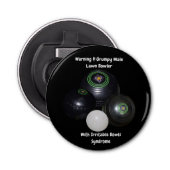 Funny Grumpy Male Lawn Bowler, Bottle Opener (Voorkant)