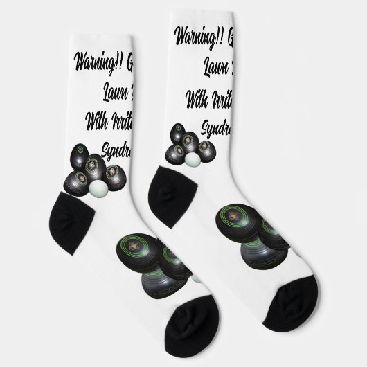 Funny Grumpy Male Lawn Bowler, Crew Sokken (Rechts)