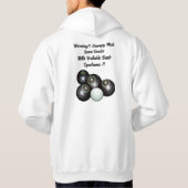 Funny Grumpy Male Lawn Bowler, Hoodie (Achterkant)