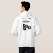 Funny Grumpy Male Lawn Bowler, Hoodie (Achterkant volledig)