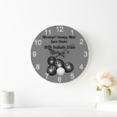 Funny Grumpy Male Lawn Bowler, Wall Clock Grote Klok (Huis)