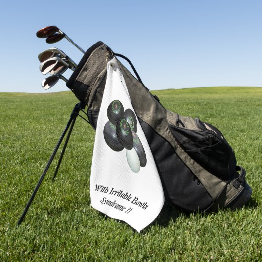 Funny Grumpy Man bij de wandelaar Bowls Design Golfhanddoek (Groen)