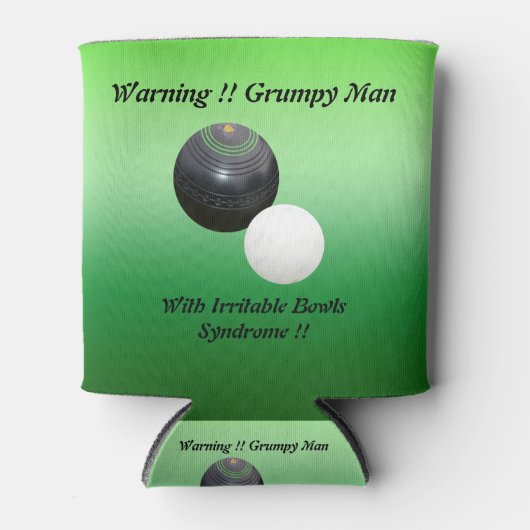 Funny Grumpy Man bij de wandelgangen.. Blikjeskoeler (Voorkant)