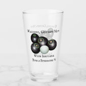 Funny Grumpy Man Lawn Bowler Glas (Voorkant)