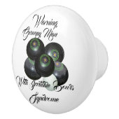 Funny Grumpy Man Lawn Bowls Syndrome Keramische Knop (Rechts)