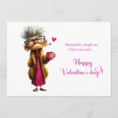 Funny Grumpy Old Lady Valentine Card Humor Feestdagenkaart (Voorkant)