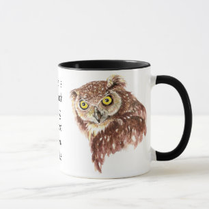 Funny Grumpy Owl Geen ding, te veel boeken Mok