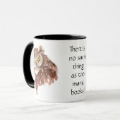 Funny Grumpy Owl Geen ding, te veel boeken Mok (Voorkant links)