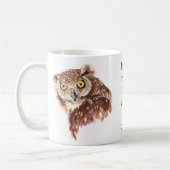 Funny Grumpy Owl Geen ding, te veel boeken Mok (Links)