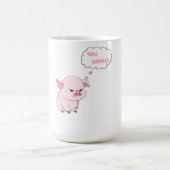 Funny Grumpy Pig Now Whaat Morning Coffee Mug Koffiemok (Center)