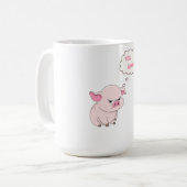 Funny Grumpy Pig Now Whaat Morning Coffee Mug Koffiemok (Voorkant links)