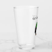 Funny grumpy pinguin kerstcartoon glas (Rechts)