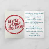 Funny Grumpy Reindeer Customizable Photo Christmas Kaart (Binnen)