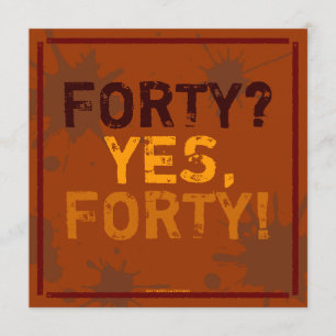 Funny Grungy Birthday Party Invitation Kaart