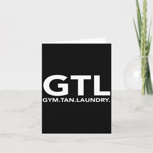 Funny Gtl Gift - Funny Gym Tan Laundry New Jersey  Kaart (Voorkant)
