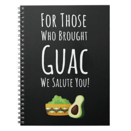 Funny Guac Gift Vegetarian Vegan Avocado Guacamole Notitieboek
