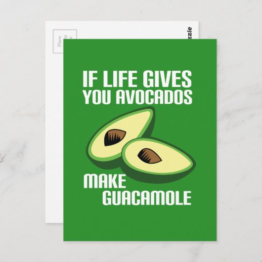 Funny Guacamole Avocado Joke Briefkaart (Voorkant / Achterkant)
