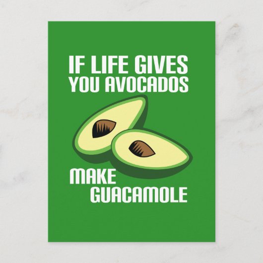 Funny Guacamole Avocado Joke Briefkaart (Voorkant)