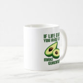 Funny Guacamole Avocado Joke Koffiemok (Voorkant rechts)